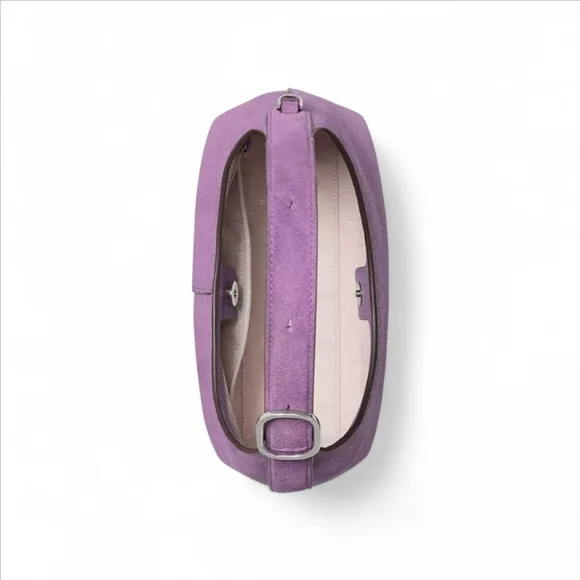 Kate Spade Suede Mini Shoulder Crossbody Bag Retail $329 in Wisteria - Picture 3 of 3